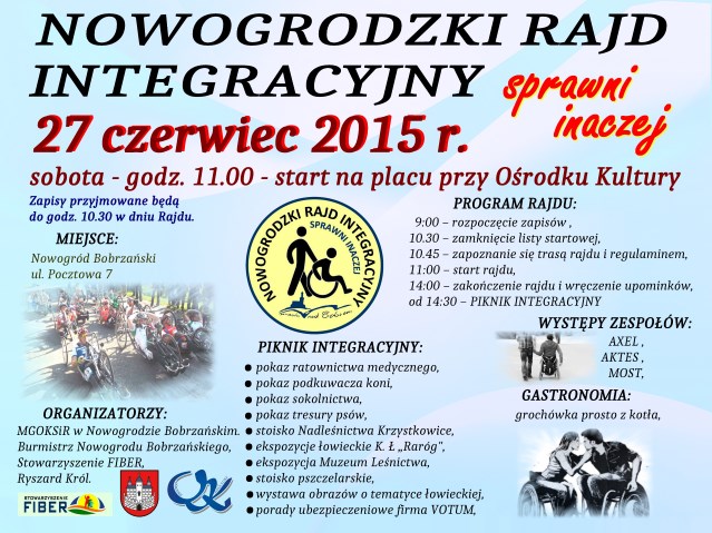 plakat nowogrodzkiego rajdu integracyjnego