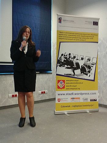 Małgorzata Piątkowska przemawia podczas konferencji
