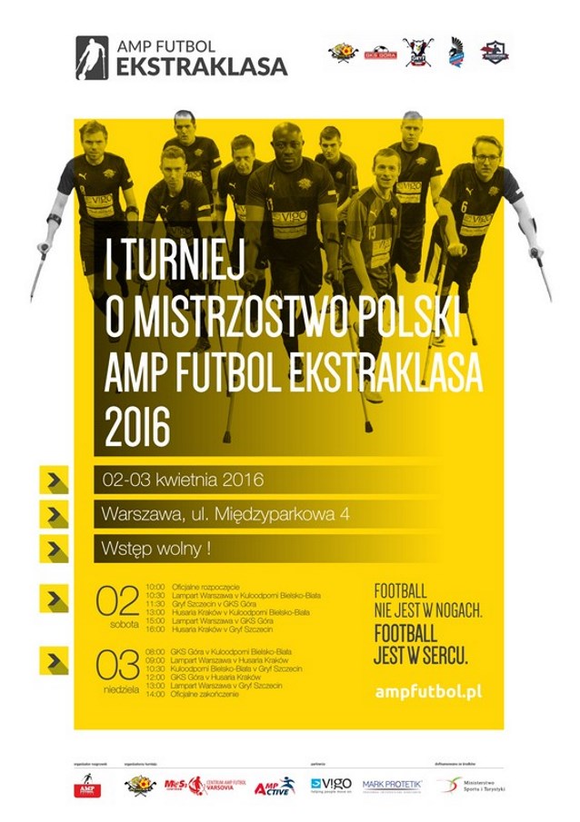 plakat I Turnieju Amp Futbol Ekstraklasa 2016