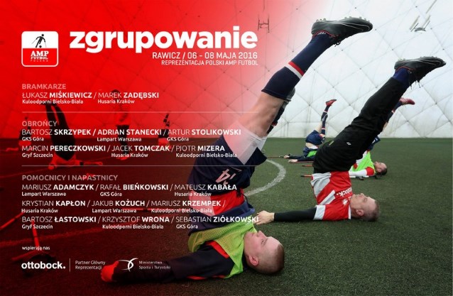 zaproszenie na mecz ampfutbolistów w Rawiczu