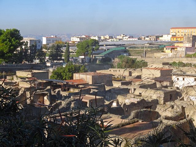 Widok na domy w starożytnym mieście