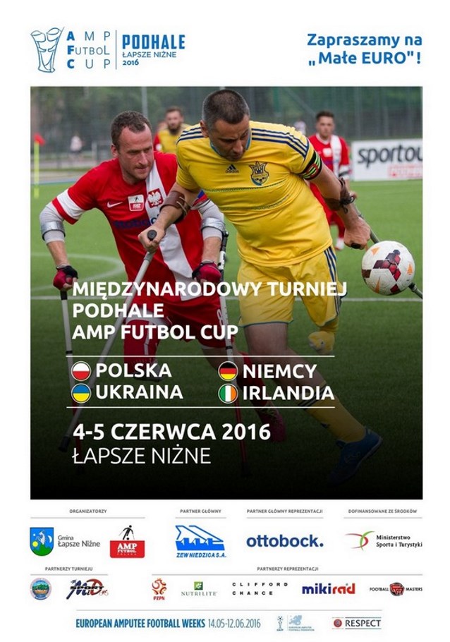 plakat informujący o wydarzeniu Małego Euro ampfutbolistów