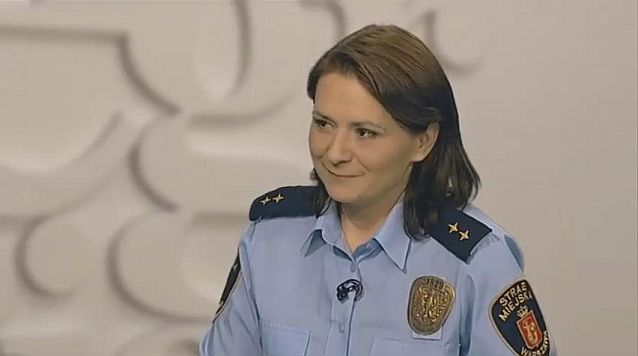 Monika Niżniak, rzeczniczka prasowa Straży Miejskiej m.st. Warszawy w studio programu Misja Integracja