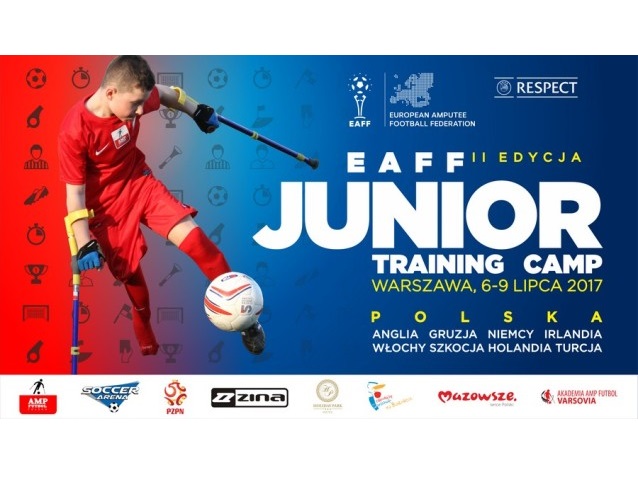 plakat z młodym ampfutbolistą z informacjami o meczach