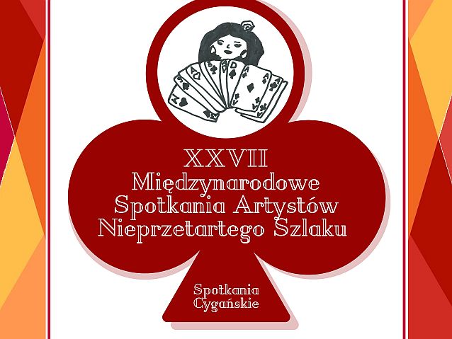 Fragment plakatu XXVII Międzynarodowych Spotkań Artystów Nieprzetartego Szlaku z podtytułem: Spotkania Cygańskie