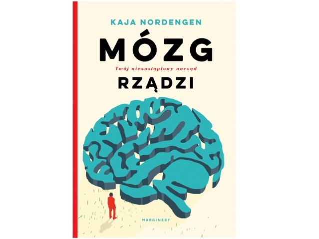 okładka książki Mózg rządzi, na której znajduje się uproszczona grafika niebieskiego mózgu