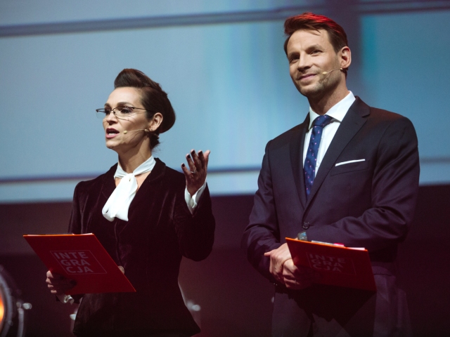 Od lewej: Olga Bończyk i Tomasz Wolny