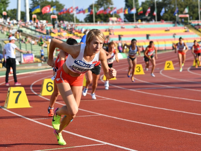 Barbara Niewiedział podczas biegu