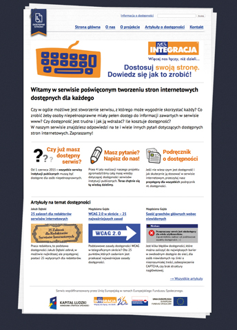 screen strony internetowej dostepnestrony.pl