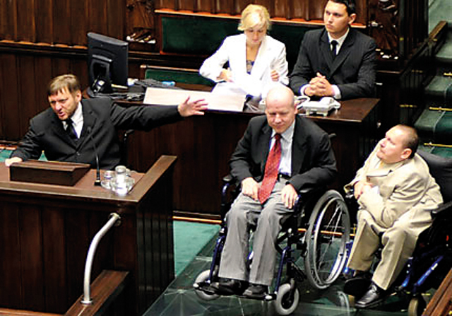 Sejm, od lewej: Sławomir Piechota, Jan libicki, Plura Marek