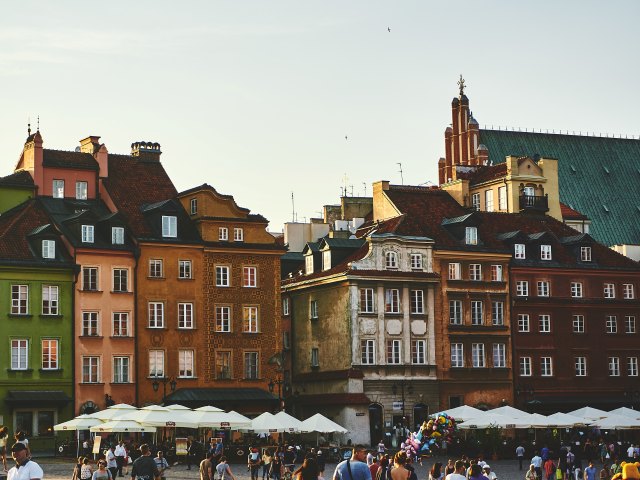 kamienice na starym mieście w Warszawie