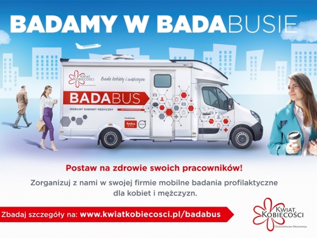 Plakat promujący działanie Badabusa.