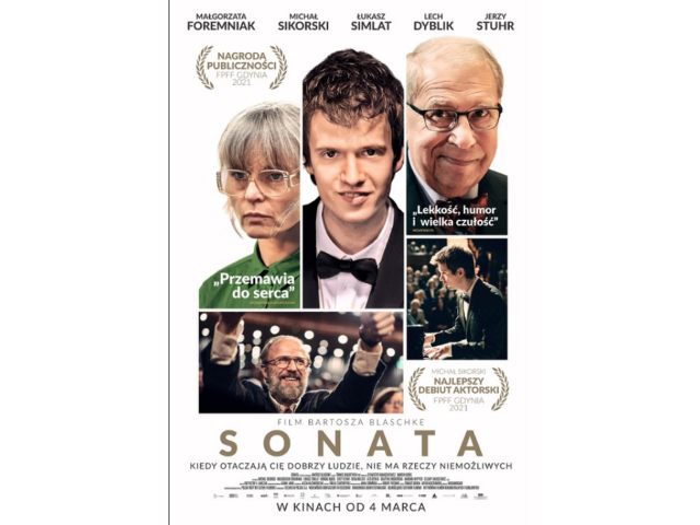 Plakat reklamujący filmy Sonata