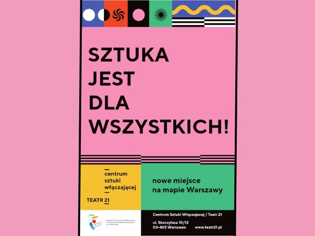 Plakat promujący repertuar styczniowy teatru 21.