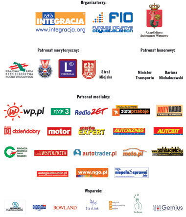 logotypy organizatorów i patronów tegorocznej kampanii
