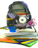 Plecak i przybory szkolne. Fot.: www.sxc.hu