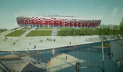 Na zdjęciu: Wizualizacja Stadionu Narodowego, fot: Filip Miłuński