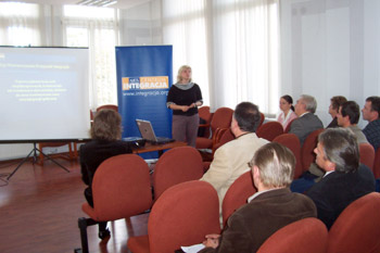 zdjęcie: prezentacja działań Centrum podczas spotkania