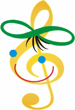 logo warsztatów - uśmiechnięty klucz wiolinowy