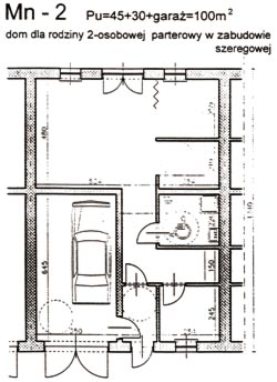 projekt domu dla dwuosobowej rodziny - kliknij, aby powiększyć