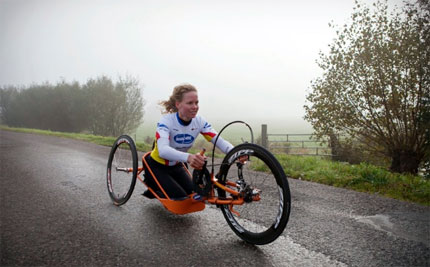 Zdjęcie: Monique van der Vorst na handbike'u